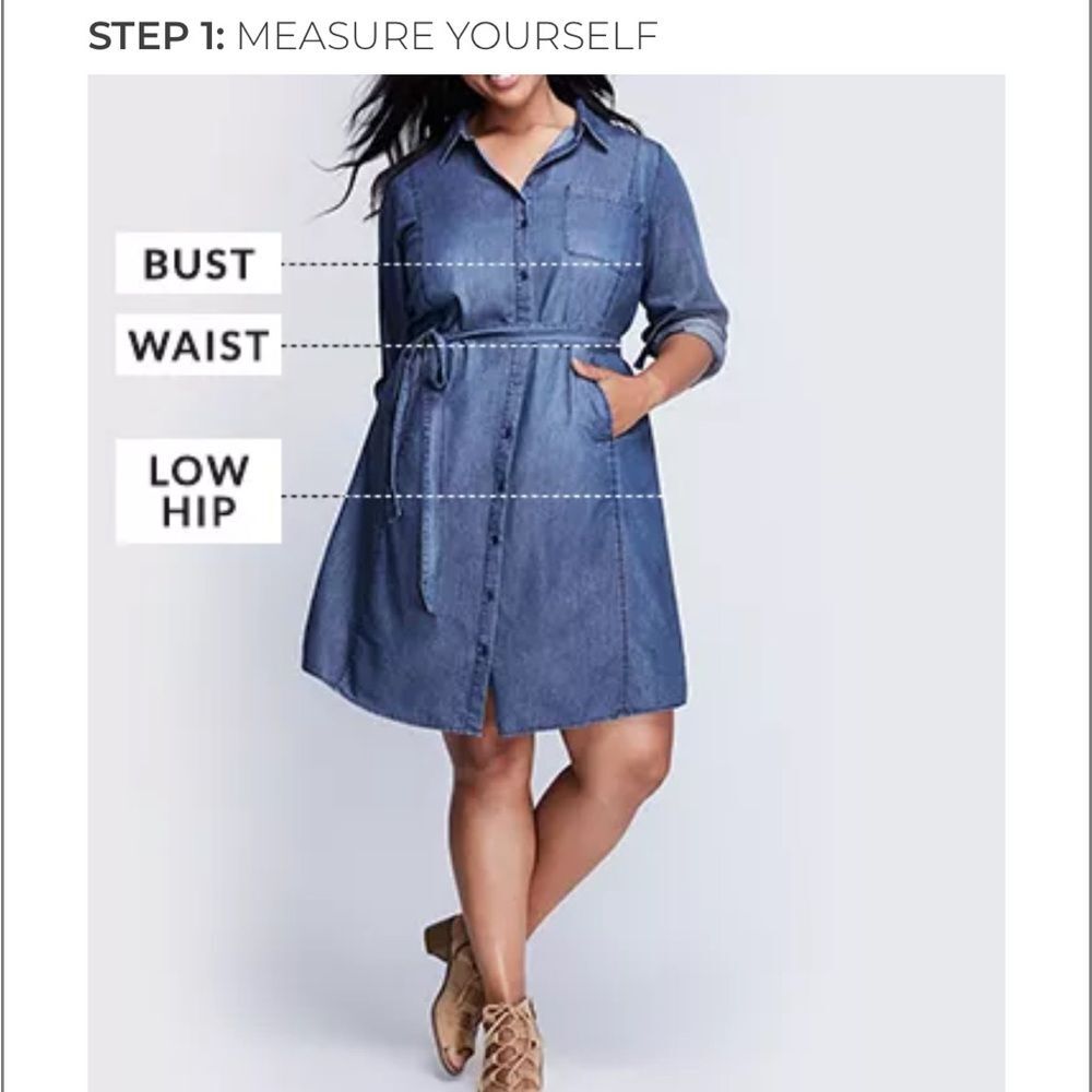 Lane Bryant Long-Sleeve Midi Shirt Overpiece Dress Size 14 - Picture 15 of 16